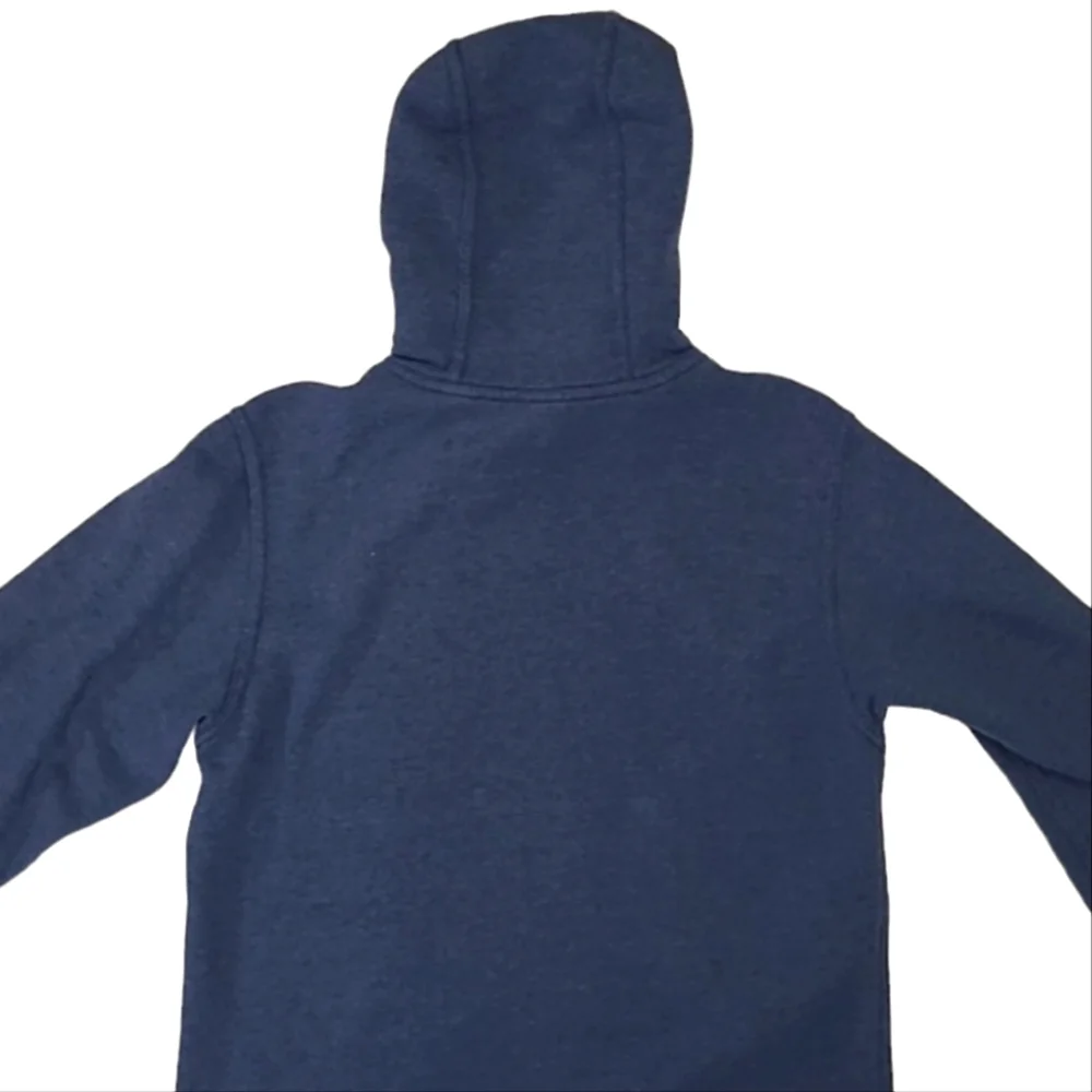 The North Face Pullover Hoodie Sweatshirt Kangaroo Pocket Drawstring Raw Hem